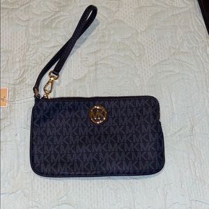 Navy Michael Kors wristlet